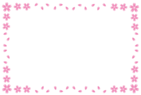 Cherry blossom and petal frame