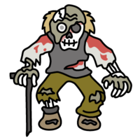 Zombie old man