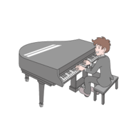 男のピアニスト(ピアノ)