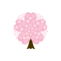图案樱花树
