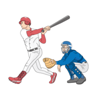 Batter and catcher