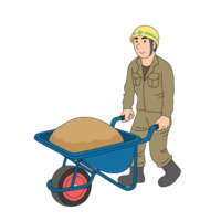 土木工事作業員(手押し車)