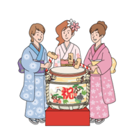 New adult women opening the mirror