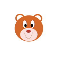 クマの顔(くま、熊)