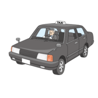 黒塗りのタクシー