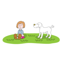 dog and girl