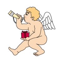Angel blowing a horn
