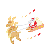 Reindeer and Santa Claus