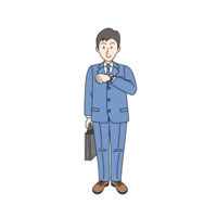 Employee looking at the clock