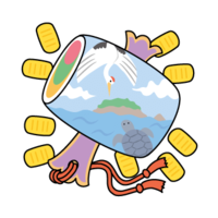 打ち出の小槌と小判