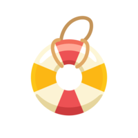 Floating ring material used in the summer sea