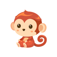 かわいい猿(サル/さる)素材