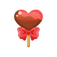 バレンタイン用棒付きチョコレート(チョコポップ/ロリポップチョコレート)素材