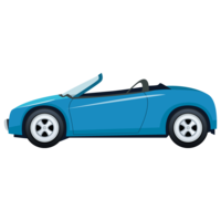 青い車(オープンカー)素材