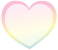 Pastel color heart-shaped frame Decorative frame