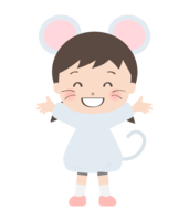 Girl dressed as a mouse