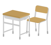 学校桌子和椅子