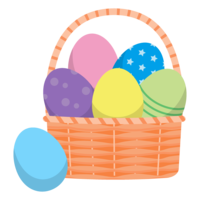 Easter egg in a basket