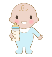 Baby with milk