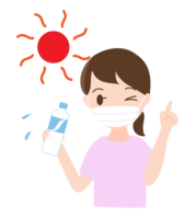 Measures against heat stroke when masking