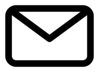 Black and white mail icon