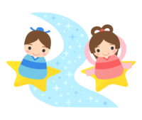 Tanabata-Cute Orihime and Hikoboshi