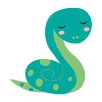 Cute green snake