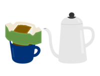 Drip coffee and pot