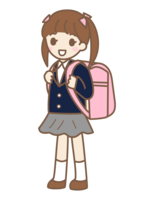 Elementary school entrance-first grade girl