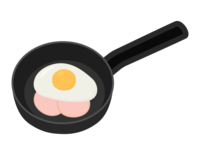 烹调火腿蛋