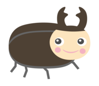 Cute smiling stag beetle