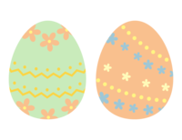 Two cute Easter eggs