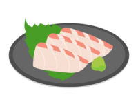 Sashimi of white fish