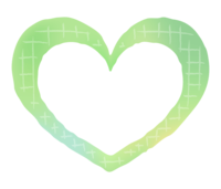 Cute green gradation heart