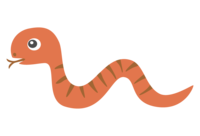 Cute orange snake