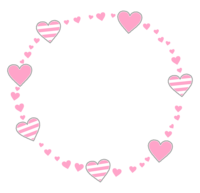 Handwritten-style heart-shaped circle-shaped frame-decorative frame