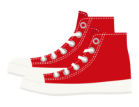 Red sneaker boots