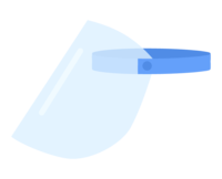 Face shield (horizontal angle)