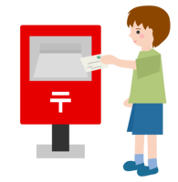 A man posting to a mailbox