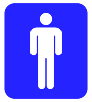 Men's toilet mark (white)