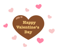 Heart-shaped cute Valentine chocolate