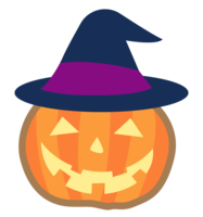 Haunted pumpkin with a hat
