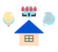 House and electricity / gas / water