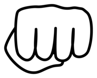 Black and white fist-punch