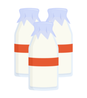 瓶の牛乳(3本)