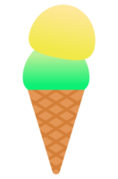 ダブルのアイスクリーム