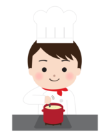做火锅料理的西餐厨师