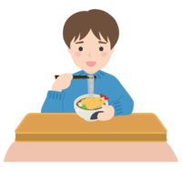 A man eating Toshikoshi soba