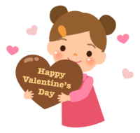 Valentine chocolate and girl