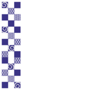 紺色の和模様のフレーム-飾り枠